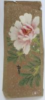 花の絵　南天、福寿草、牡丹、菊　4枚揃え
