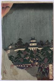 日本兵士　銃撃戦　版画