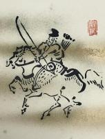 国宝鳥獣戯画 色紙 流鏑馬図