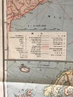 【地図】東亞現勢大地圖 附ヨーロッパ洲・世界現勢圖