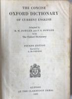 The concise Oxford dictionary of current English