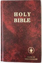 Holy Bible Placed by the Gideons- Hard Cover   Vintage Red