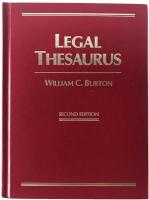 Legal Thesaurus (英語版)  ハードカバー