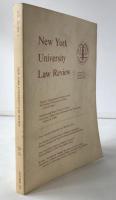 New york University Law Review Volume62 Number4　pages 651 to 926