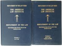 Restatement of the Law　3ｒｄ: The Foreign Relations Law of the United States (英語版) １（1 to 488）、2（501 to  907） ハードカバー 2冊揃え