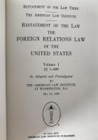 Restatement of the Law　3ｒｄ: The Foreign Relations Law of the United States (英語版) １（1 to 488）、2（501 to  907） ハードカバー 2冊揃え