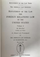 Restatement of the Law　3ｒｄ: The Foreign Relations Law of the United States (英語版) １（1 to 488）、2（501 to  907） ハードカバー 2冊揃え
