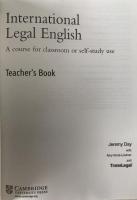 International Legal English Teacher's Book (英語版) ペーパーバック 
