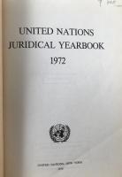 United nations Juridical Yearbook 1972 (英語版) ペーパーバック