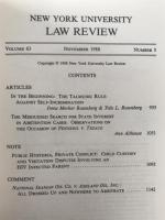 New york University Law Review Volume63 Number5　pages 955 to 1172