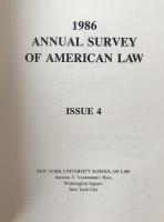 Annual Survey of American Law 1986 Issue 4