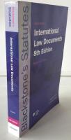 Blackstone's International Law Documents (英語版) ペーパーバック