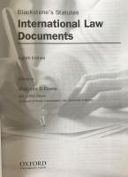 Blackstone's International Law Documents (英語版) ペーパーバック