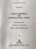 Public Controls on International Trade (Volume 6) 英語版  (International Economic Law) ハードカバー