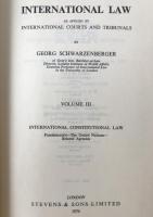 International Law as applied by International Courts and Tribunals . Volume III: International Constitutional Law (英語版) 