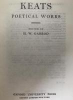 Keats : poetical works  (Oxford Standard Authors) 英語版　ハードカバー