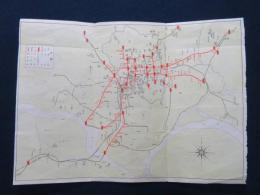 【古地図】戦前 朝鮮 京城附近 路線図 観光協会指定 古地図（旅館料金表付き）