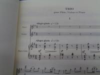 楽譜/フルート、ヴァイオリンとピアノのための 三重奏曲/平尾貴四男