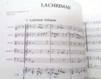 輸入楽譜/ヴォーカル譜/ダウランド/コンソート曲集JOHN DOWLAND COMPLETE CONSORT MUSIC
/Pieces for 5 Viols or Recorders. 5 strings or 5 recorders (SATTB) and basso continuo (lute, Noten and Tabulatur; harpsichord, organ)./パート譜9冊＋指揮譜　