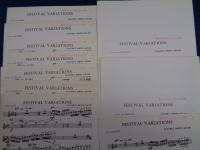 吹奏楽 楽譜/クロード トーマス スミス/フェスティヴァル ヴァリエーションズ/フルスコア＋パート譜（一部欠け有。）すべて学校印有/FESTIVAL VARIATIONS For Concert Band 