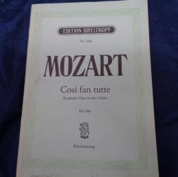 輸入楽譜/ヴォーカル譜/モーツァルト/コジ・ファン・トゥッテ KV588/Mozart/Cosi fan tutte/大きさ縦約27cm×横約19cm/PETERS/362P