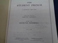 輸入楽譜/ヴォーカル譜/シグマンド・ロンバーグ/皇太子の初恋　学生王子//ROMBERG/THE STUDENT PRINCE/CHAPPRLL &Co/166P/大きさ約縦28cm×22cm
