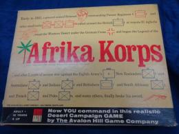 ボードゲーム/アバロンヒル/ロンメル・アフリカ軍団 英語版 (Afrika Korps)/★英語版です。日本語説明書はありません。★/カウンターシート未切断/マップ他揃
