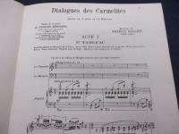 輸入楽譜/ヴォーカル譜/F.プーランク/カルメル会修道女の対話/Francis poulenc/dialogues des carmelites/
RICORDI/大きさ縦約27cm×横約21cm/242P/