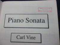 輸入楽譜/ピアノ譜/カール・ヴァイン/ピアノソナタ/Carl Vine/Piano Sonata/CHESTER MUSIC/大きさ縦約29cm×横約21cm/33P/
