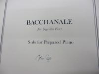 輸入楽譜/ピアノ譜/ジョン　ケージ　/バッカナール（プリペアード・ピアノ）/JOHN CAGE/BACCHANALE/PETERS/大きさ縦約33cm×横約25cm/13P/