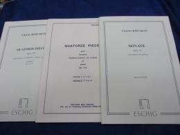 輸入楽譜/ピアノ＋オーボエ譜/シャルル・ケクラン/QUATORZE PIECES OP.179 VOL1.2/SONATE OP.58/3冊セット/
MAX　ESCHIG/各オーボエ　パート譜付き。/大きさ縦約30cm×横約21cm/