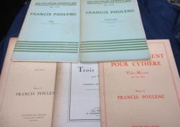 輸入楽譜/ピアノ譜/F.プーランク　楽譜4冊セット/Francis Poulenc/3つの小品集/主題と変奏/シテール島への船出　
ピアノパート譜付き　連弾用/ピアノ、オーボエとファゴットのための三重奏曲 オーボエとファゴットのパート譜付き/
六重奏曲　フルート、オーボエ、クラリネット、ファゴット、ホルン　パート譜付き　/
/WILHELM　HANSEN他/大きさ縦約30cm×横約21cm/
