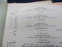 輸入楽譜/ピアノ譜/F.プーランク　楽譜4冊セット/Francis Poulenc/3つの小品集/主題と変奏/シテール島への船出　
ピアノパート譜付き　連弾用/ピアノ、オーボエとファゴットのための三重奏曲 オーボエとファゴットのパート譜付き/
六重奏曲　フルート、オーボエ、クラリネット、ファゴット、ホルン　パート譜付き　/
/WILHELM　HANSEN他/大きさ縦約30cm×横約21cm/
