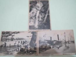 絵葉書)戦前　神戸居留地東遊園地・神戸米利堅波止場・神戸布引雄瀧　3枚セット