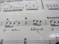 バンドスコア/オジー・オズボーン /罪と罰/OZZY OSBOURNE/The Ultimate Sin/TAB譜有/KILLER OF GIANTSとFOOL　LIKE　YOU のページにセロテープ補修有。