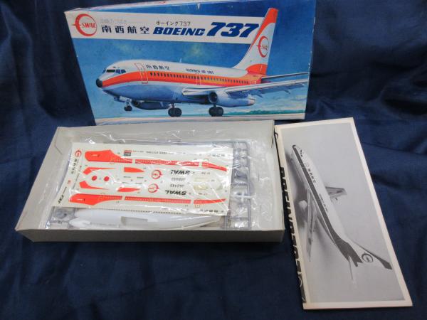 プラモデル ハセガワ1 /200 南西航空 B737-200 SWAL パーツ未開封。未