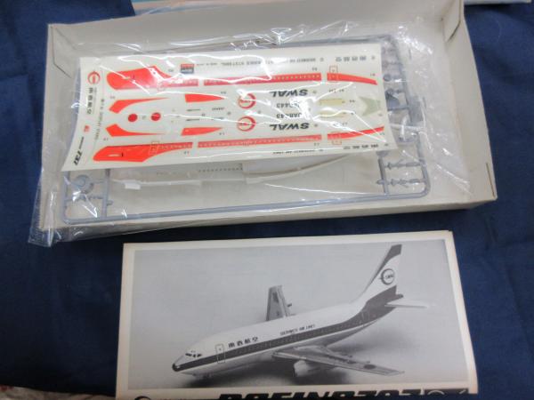 プラモデル ハセガワ1 /200 南西航空 B737-200 SWAL パーツ未開封。未