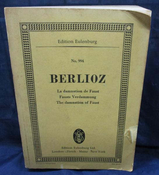 洋書 小型楽譜/ファウストの劫罰 ベルリオーズ 歌曲 輸入楽譜/ Berlioz