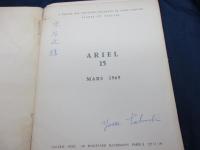 洋書　仏文/田淵安一　挿画本/ARIEL 15. MARS 1969