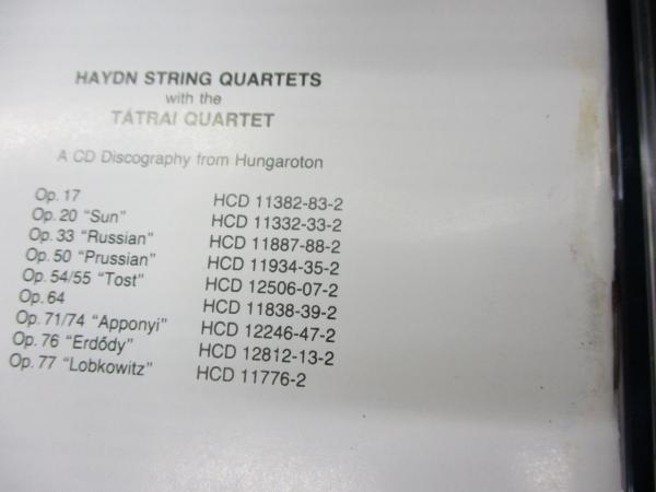 CD BOX/23枚組/Haydn/ハイドン 弦楽四重奏全集/String Quartets