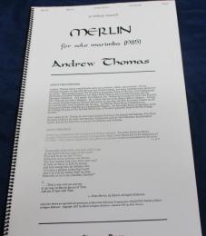 洋書 マリンバ譜/アンドリュー・トーマス/マーリン ソロマリンバのための（マリンバソロ） 