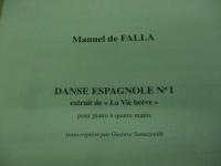 洋書 楽譜/ピアノ譜/マヌエル・デ・ファリャ/Manuel de Falla /DANSE ESPAGNOLE No.1 (La Vie Breve)/MAX ESCHIG/