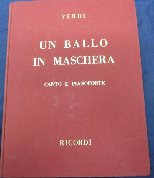 輸入楽譜/仮面舞踏会/ヴェルディ/ヴォーカル譜/UN BALLO IN