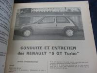 洋雑誌/仏文/ルノー/5 GT Turbo/整備書/revue technique automobile/ renaut 5GT Turbo
