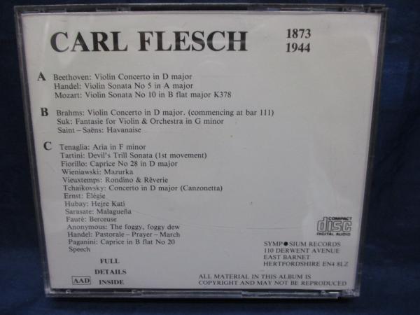 クラシック Carl Flesch Historical Recordings CD CD 3枚組/カール・フレッシュ / 歴史的な録音集 HISTORICAL RECORDINGS