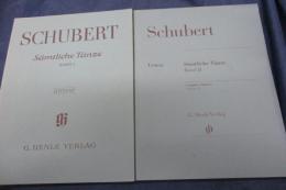 輸入楽譜/ピアノ譜/シューベルト/原典版 舞曲集 第1.2巻・2冊セット/ Samtliche Tanze/ヘンレ版/１巻と２巻で版が違います。/大きさ縦約32cm×横約24cm