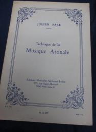 洋書/音楽書/仏文/ジュリエン　フォーク/無調音楽のテクニック/Technique de la musique atonale/julien falk/Leduc/28P/大きさ縦約29cm×横約20cm
