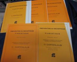 仏文/ピアノ　教則/ガルタンローブ/ピアノ初見演奏の準備　第1-5巻　5冊セット/
Preparation au dechiffrage pianistique /Rideau Rouge/大きさ縦約28cm×横約21cm
