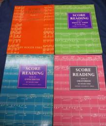 洋書/英文/音楽教則本/ロジャー・フィスク/SCORE READING/1－4巻　4冊セット/Orchestration+Musical Form+Concertos+Oratorios/
OXFORD Uni/大きさ縦約24cm×横約18cm
