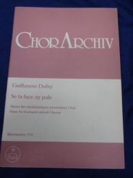 洋書/楽譜/ギヨーム・デュファイ/合唱曲集/Guillaume Dufay/CHOR ARCHIV/ベーレンライター/大きさ縦約27cm×横約18cm/48P/